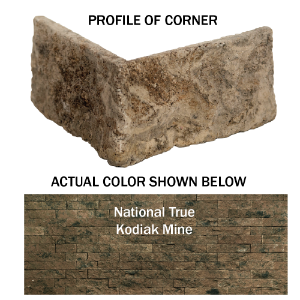 National True Kodiak Mine Corner Fire-Rated 7 lin. ft. * Non-Returnable *