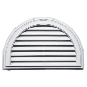 #001 34X22 Half Round Louver White 1/Ct (Color Match: Royal Linen)