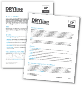 DRYline 'CP' Building Wr Tri-Fold Brochure w/Sample