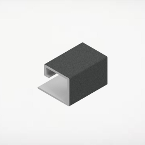 1pc Multi Trim for Board & Batten 1 in. 12 ft. Grey Asphalt 4/pk ChamClad