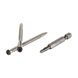 1-5/8 in. TOPLoc Stainless Steel Fascia Screws Dark Brown 100 Pk