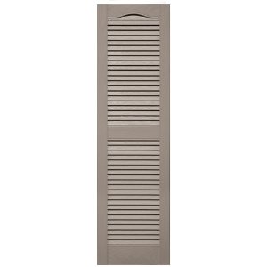 12 in. x 36 in. Open Louver Shutter Cathedral Top Clay #008