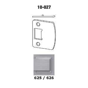 Schlage 10-027 Round Corner Full Lip Strike Plate - 625