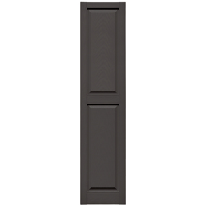 14-3/4 in. x 67 in. Raised Panel Shutter Tuxedo Grey #018