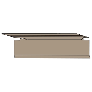 1-3/4 in. x 12 ft. Aluminum T-Style Roof Edge Norwood 509