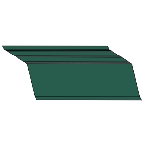 2 in. x 10 ft. Aluminum Gutter Apron Green 505