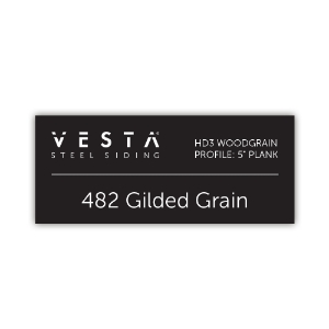 QE Vesta Color ID Label 3x1.25 Gilded Grain(482)