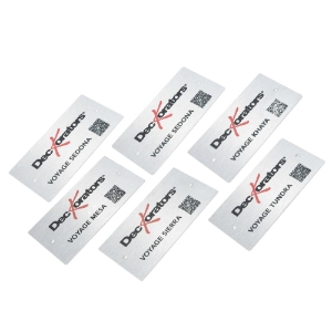 508781 Deckorators 2 inch x 4 inch Voyage Family Aluminum Plaque Set