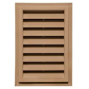 12 in. x 18 in. Rectangle Louver Gable Vent #181 Saddle