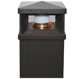 4 in. x 4 in. Composite LED Lantern Post Cap Matte Espresso