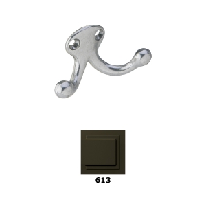 Ives 582 Wardrobe Hook Double Brass 613 Oil Rubber Bronze - Model: 582MB10B