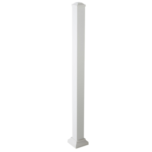 48 in. x 3 in. Impression Rail Express Post Kit White