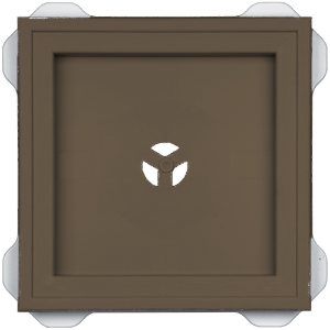 Recessed Square Mount Block Sable Brown 450