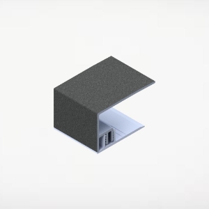 2 pc 2 in. Alum/Alum Quick Click Soffit J-Trim 20 ft. Grey Asphalt