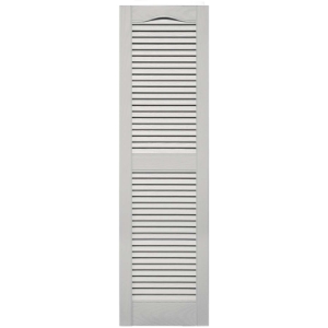 12 in. x 31 in. Open Louver Shutter Cathedral Top Paintable #030