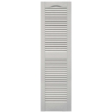 12 in. x 31 in. Open Louver Shutter Cathedral Top Paintable #030