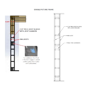 TimberTech Framing Black Flat Block For Double Picture Frame Border