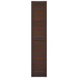 12 in. x 60 in. Open Louver Shutter Federal Brown #009