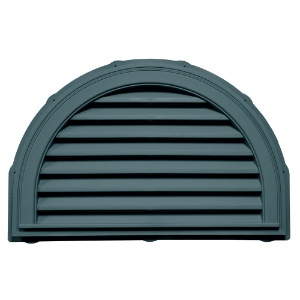 34 in. x 22 in. Half Round Louver Gable Vent #004 Wedgewood Blue