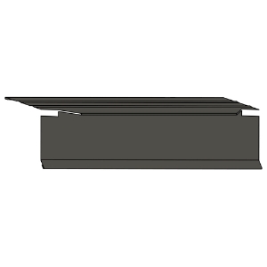 1-1/2 in. x 12 ft. Aluminum T-Style Roof Edge Terratone 511