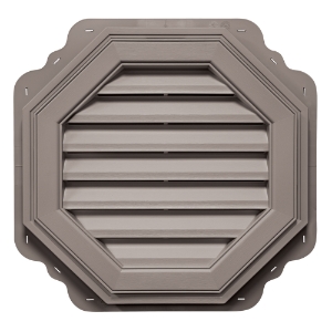 18 in. Octagon Louver Gable Vent #041 CT Granite Gray