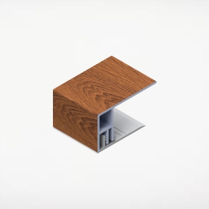 2pc 2 in. Alum/PVC Board & Batten J-Trim 20 ft. Cinnamon Walnut (Price Reflects 4 to a Pack)