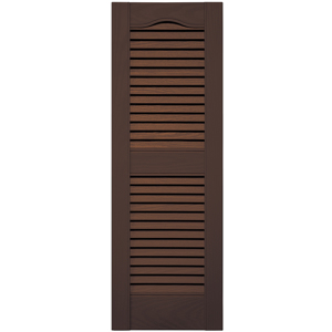 12 in. x 36 in. Open Louver Shutter Federal Brown #009