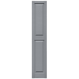 12 in. x 63 in. Raised Panel Shutter Platinum 945