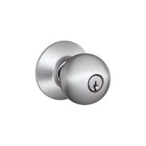 F51CF Entry Orbit Knob UL 626 Satin Chrome