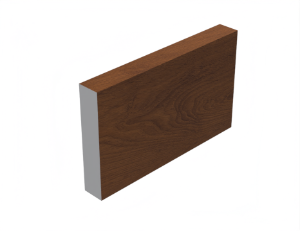 ChamClad Architectural Trim for Column 1 in. x 4 in. x 13 ft. Cinnamon Walnut