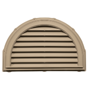 34 in. x 22 in. Half Round Louver Gable Vent #069 CT Savannah Wicker