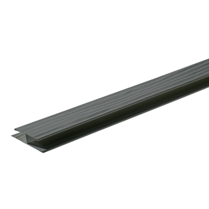 Diamond Kote® 1 1/2 in. x 10 ft. Woodgrain Soffit Channel Smoky Ash