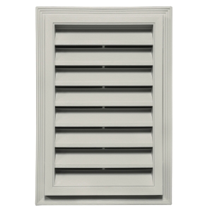 12 in. x 18 in. Rectangle Louver Gable Vent #017 Silver Gray