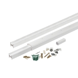 8 ft. Classic Composite Universal Rail Kit Matte White (with balusters)