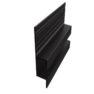 EasyTrim EZ-65 7/16 in. x 10 ft. Horizontal H Panel Trim Onyx