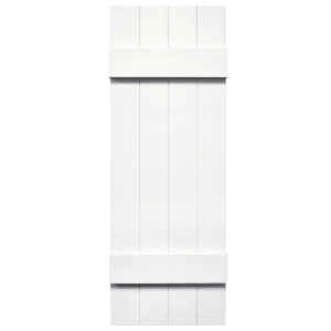 14 in. x 80 in. Board-N-Batten Shutter White #001