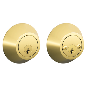 JD62V Double Cylinder Deadbolt 605 Bright Brass