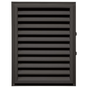 18 in. x 24 in. Rectangle Louver Gable Vent #018 Tuxedo Gray