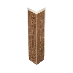 Diamond Kote® 5/4 in. x 4 in. x 16 ft. Rabbeted Woodgrain Outside Corner w/Nail Fin Chestnut - 1 per pack