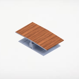 2 pc 2-3/4 in. Alum Univ Wall H Trim 12 ft. Spanish Redwood