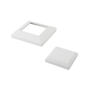 4 in. x 44 in. Post Kit Textured White (w/leveling plate)