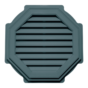 27 in. Octagon Louver Gable Vent #004 Wedgewood Blue