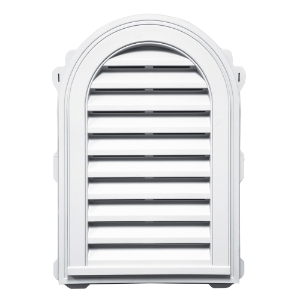 #001 22X32 Round Top Louver White Vinyl 1/Ct (Color Match: Royal Linen)