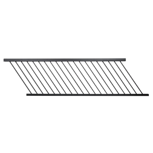 36 in. x 8 ft. Impression Rail Express Stair Universal Aluminum Rail Panel Black AZTIX36UNSP8B