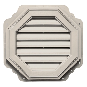 22 in. Octagon Louver Gable Vent #048 Almond