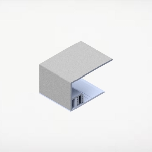 2 pc 2 in. Alum/Alum Quick Click Soffit J-Trim 12 ft. Pebble Brook