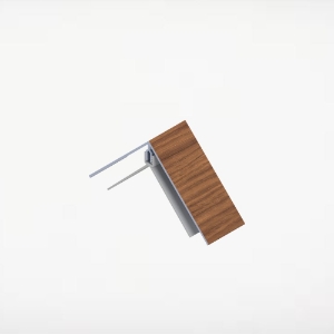 Universal Outside Corner 2-Piece  3-1/2 in. x 10 ft. Alum/PVC Spanish Redwood