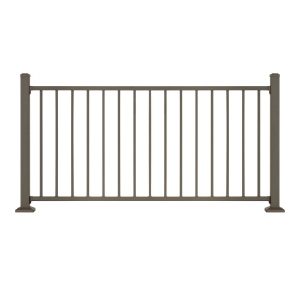 42 in x 6 ft. Level Aluminum Contemporary Rail, Textured Bronze