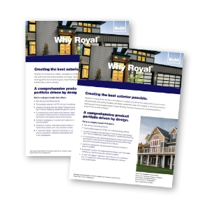 Royal Siding Sell Sheet - Why Royal?  - 170801 - 10/PK