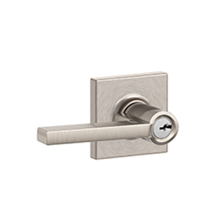 F51A Entry Latitude Lever w/Collins trim 619 Satin Nickel - Box Pack